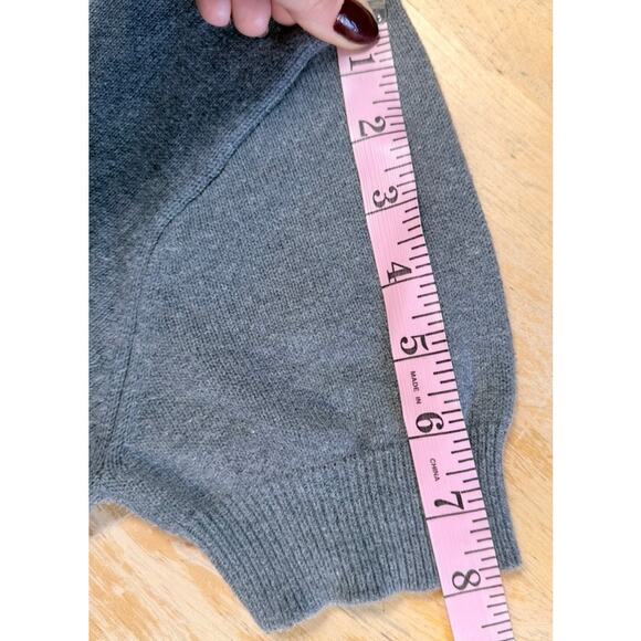 VTG A Line Anne Klein 100% Cotton Sweater Dress Sz S Gray Minimalist Preppy Twee - Picture 10 of 10